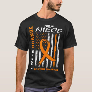 Wear Orange For My Niece Leukaemia Awareness Ameri T-Shirt