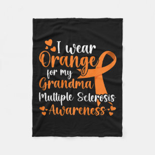 Wear Orange For My Sister Multiple Sclerosis Aware Fleece Blanket