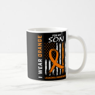 Wear Orange For My Son Leukaemia Awareness America Coffee Mug