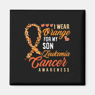 Wear Orange For My Son Leukaemia Cancer Awareness Magnet