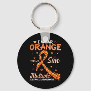 Wear Orange For My Son Multiple Sclerosis Awarenes Key Ring
