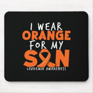 Wear Orange For My Son. Orange Leukaemia Awareness Mouse Pad