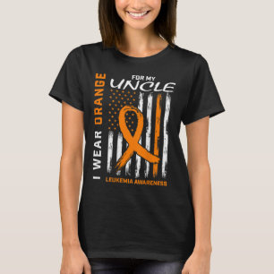 Wear Orange For My Uncle Leukaemia Awareness Ameri T-Shirt