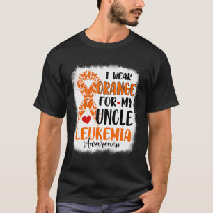 Wear Orange For My Uncle Leukaemia Awareness Month T-Shirt