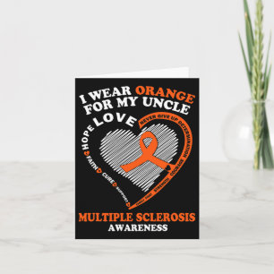Wear Orange For My Uncle Multiple Sclerosis Awaren Card