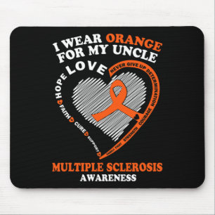 Wear Orange For My Uncle Multiple Sclerosis Awaren Mouse Pad
