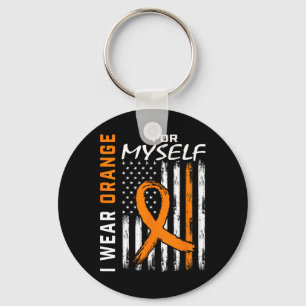 Wear Orange For Myself Self Leukaemia Cancer Aware Key Ring