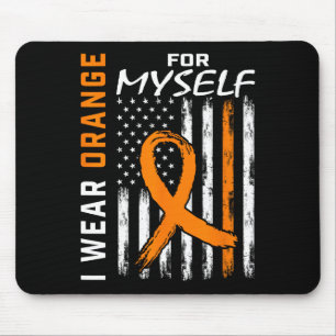 Wear Orange For Myself Self Leukaemia Cancer Aware Mouse Pad