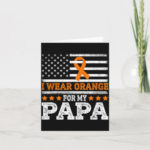 Wear orange for papa son daughter leukaemia card
