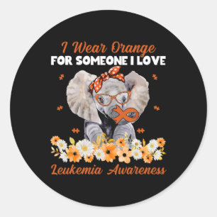 Wear Orange For Someone I Love Leukaemia Awareness Classic Round Sticker