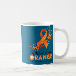 Wear orange multiple sclerosis awareness ms coffee mug