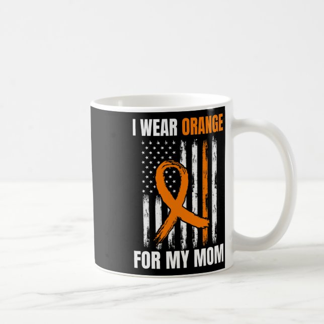 Wear Orange Mum Leukaemia Awareness Products Ameri Coffee Mug (Right)
