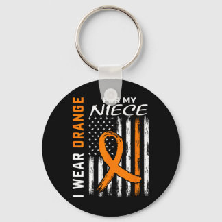 Wear Orange Niece Multiple Sclerosis Ms Flag Gifts Key Ring