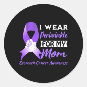 Wear Periwinkle For Mum Stomach Cancer Awareness Classic Round Sticker