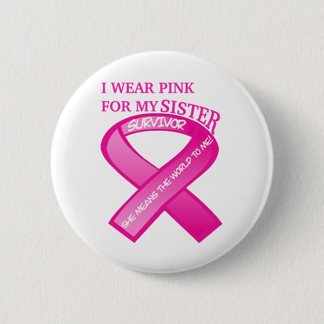 Wear Pink 6 Cm Round Badge (Front)