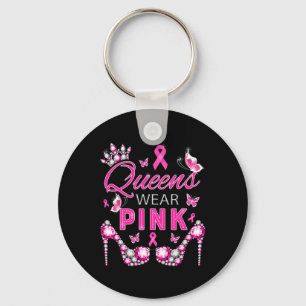 Wear Pink Breast Cancer Awareness Ribbon Support G Key Ring