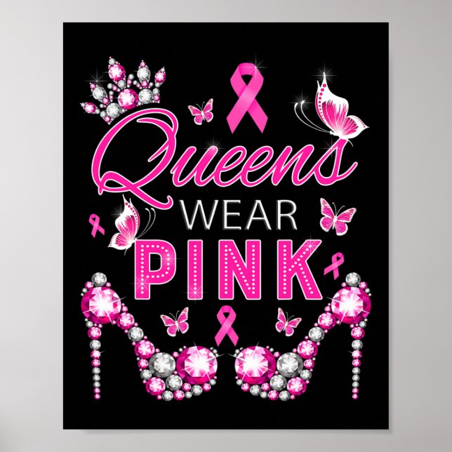 Wear Pink Breast Cancer Awareness Ribbon Support G Poster (Front)