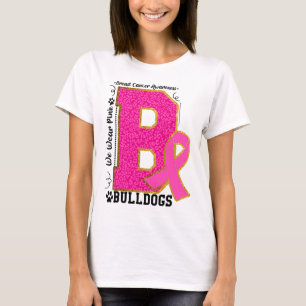 Wear Pink Bulldogs Breast Cancer Awareness Bulldog T-Shirt