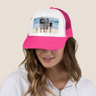 💗WEAR! Pink Custom Family Photo Trucker Hat
