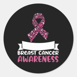 Wear Pink Family Matching Breast Cancer Awareness Classic Round Sticker