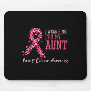 Wear Pink For My Aunt Breast Cancer Awareness Supp Mouse Pad