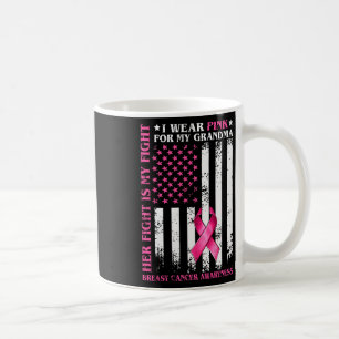 Wear Pink For My Grandma Breast Cancer Mum America Coffee Mug