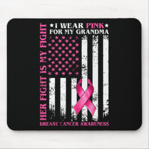 Wear Pink For My Grandma Breast Cancer Mum America Mouse Pad