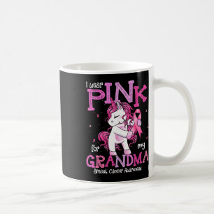 Wear Pink For My Grandma Shirt Breast Cancer Aware Coffee Mug
