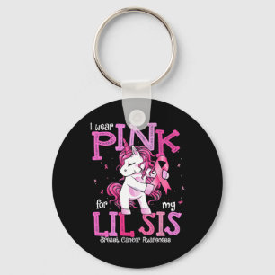 Wear Pink For My Sister Shirt Breast Cancer Awaren Key Ring