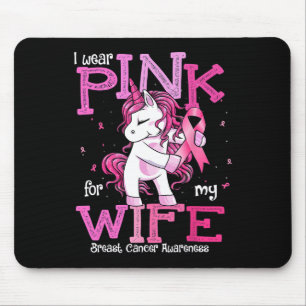 Wear Pink For My Wife Shirt Breast Cancer Awarenes Mouse Pad