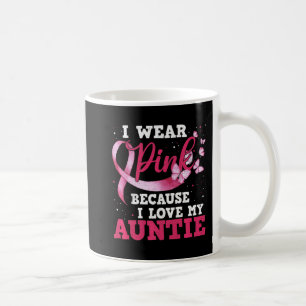Wear Pink I Love My Auntie Breast Cancer Awareness Coffee Mug