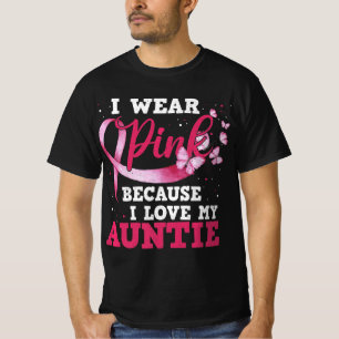 Wear Pink I Love My Auntie Breast Cancer Awareness T-Shirt