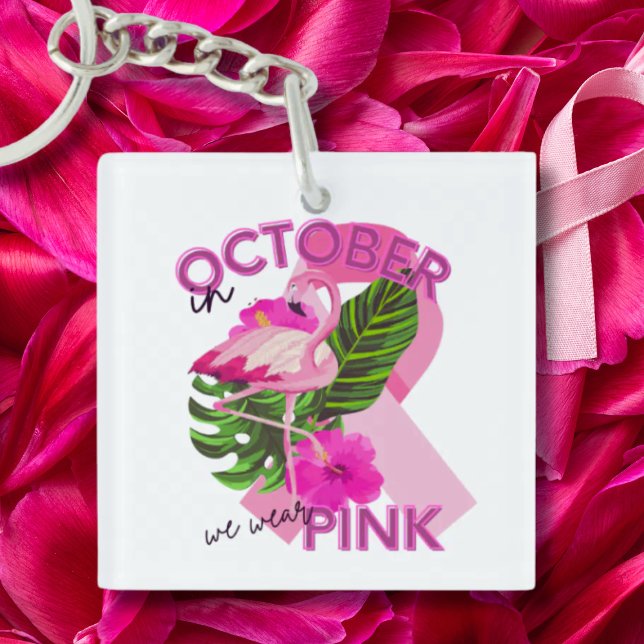 Wear Pink in October Breast Cancer Awareness Key Ring (Creator Uploaded)