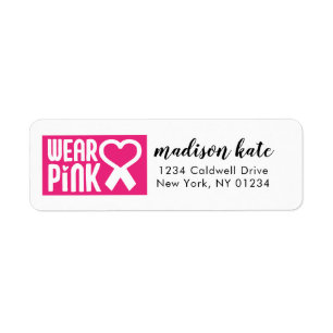 Wear Pink Return Address Labels