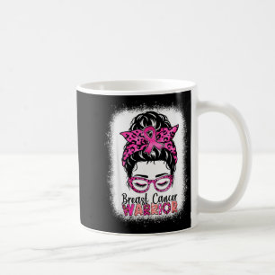 Wear Pink Warrior Breast Cancer Awareness Bleached Coffee Mug