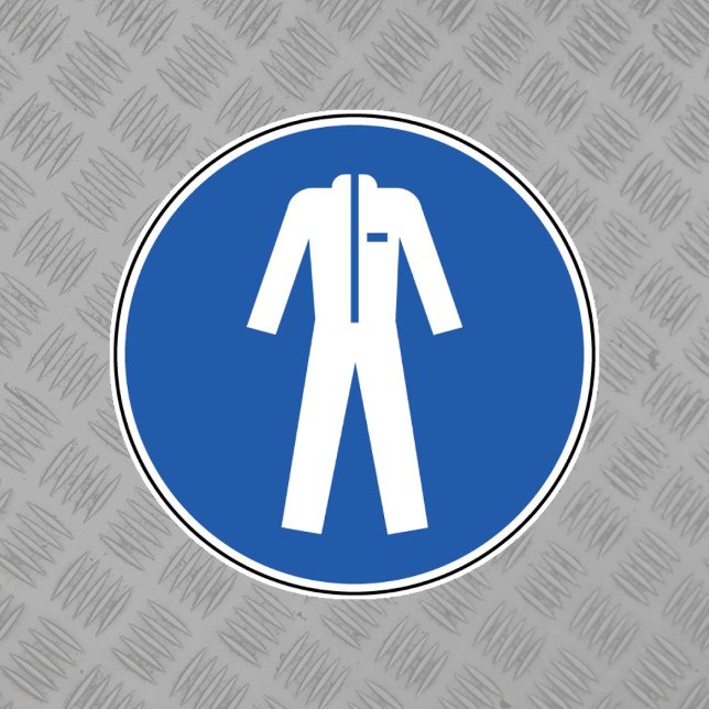 Wear Protective Clothing Hazard Symbol Label (Creator Uploaded)
