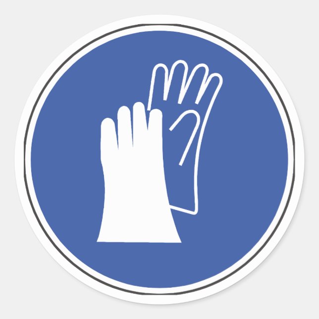 Wear Protective Gloves Safety Sticker (Front)