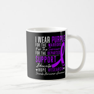 Wear Purple Alzheimers Awareness Dementia Disease Coffee Mug
