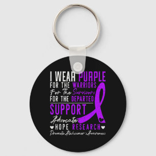 Wear Purple Alzheimers Awareness Dementia Disease Key Ring
