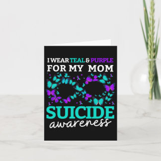 Wear Purple And Teal For Moms Prevention Women Card