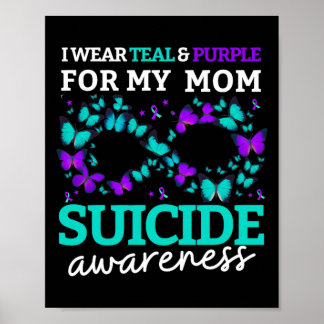 Wear Purple And Teal For Moms Prevention Women Poster