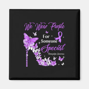 Wear Purple Butterflies Fibromyalgia Awareness  Magnet