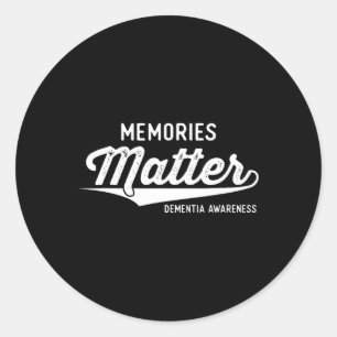Wear Purple Dementia Awareness Gifts Memories Prob Classic Round Sticker