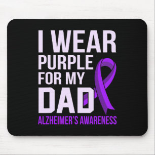 Wear Purple For Dad Alzheimer's Awareness Ribbon G Mouse Pad
