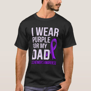 Wear Purple For Dad Alzheimer's Awareness Ribbon G T-Shirt