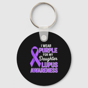 Wear purple for daughter lupus awareness month key ring