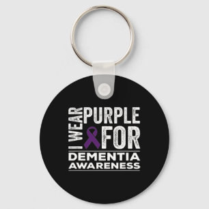 Wear Purple For Dementia Awareness Alzheimerheimer Key Ring