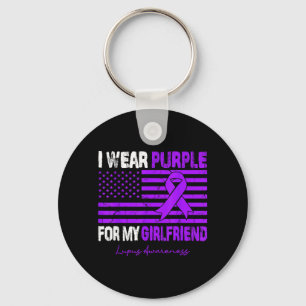 Wear Purple For Girlfriend Lupus Awareness Usa Key Ring