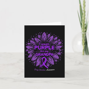 Wear Purple For Grandpa Sunflower Drug Overdose Aw Card