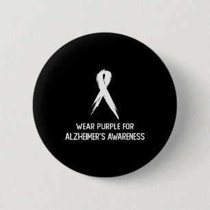 Wear Purple For Heimerheimer's Awareness Dementia 6 Cm Round Badge